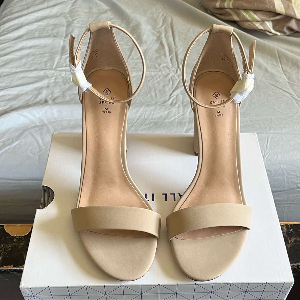 Call It Spring Cream Heels In Style “Tayvia”